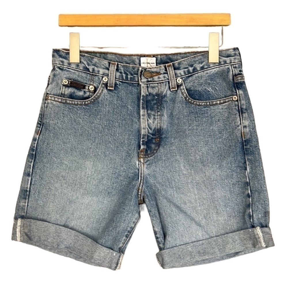 Calvin Klein Jeans Vintage Button Fly Cuffed Denim Shorts